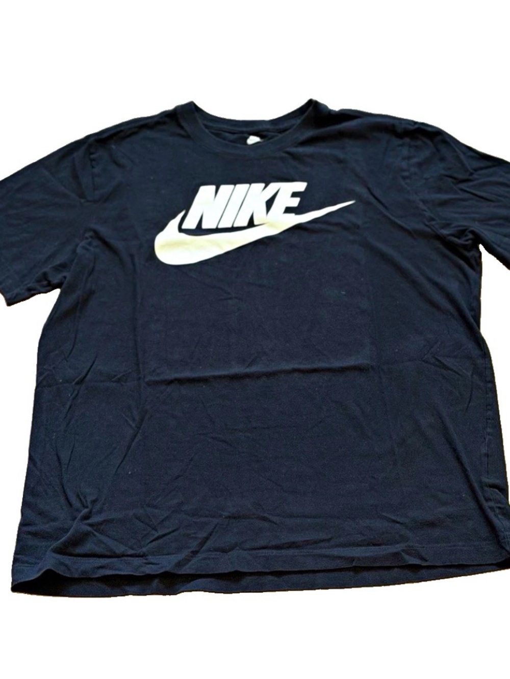 Nike Black Tee with White Swoosh Logo